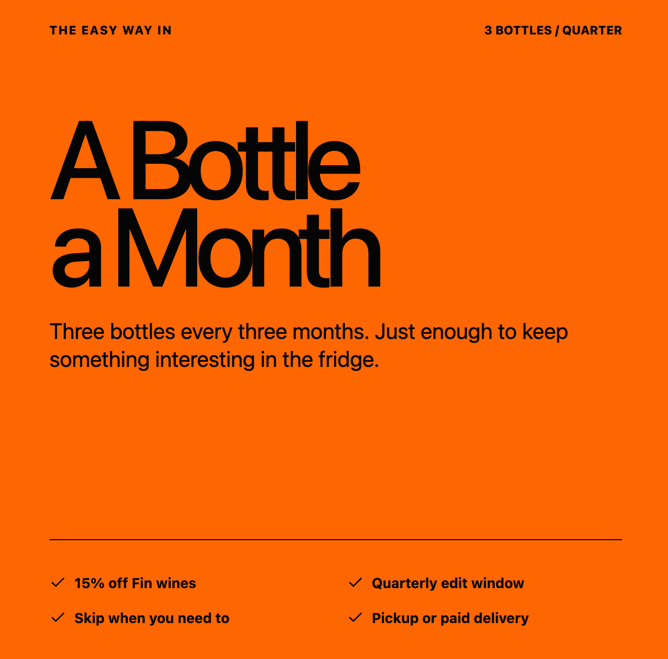 A Bottle a Month — Fin Wine Club